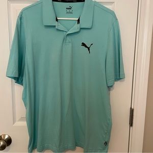 Puma turquoise polo shirt, size XL, (runs slim) excellent condition